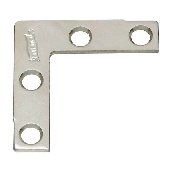 National Hardware National Hardware 1-1/2 in. H X 3/8 in. W X 0.07 in. D Zinc-Plated Steel Outside Corner Brace N113-795 - main